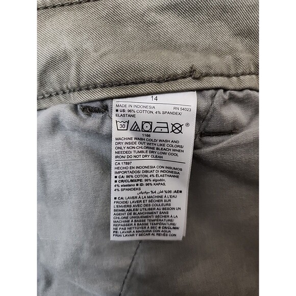 Old Navy OG Straight Chino Pants Womens 14 Green Cotton Stretch NEW - Picture 7 of 8